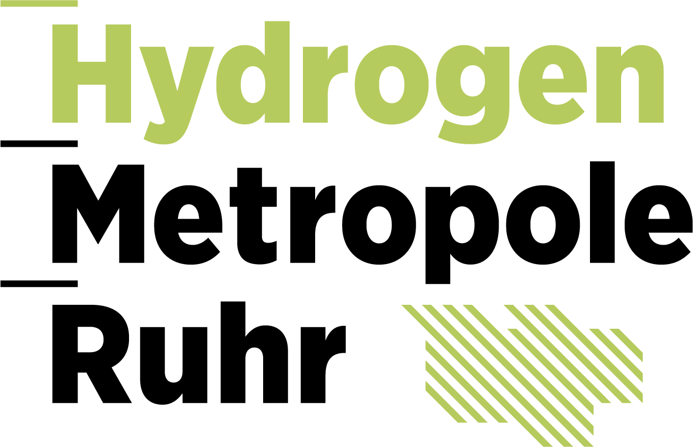 Hydrogen Metropole Ruhr ausgeschrieben als Logo.-