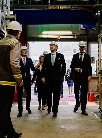 NRW-Ministerpräsident Wüst und der König der Niederlande, König Willem-Alexander, besuchen den Chemiepark Marl