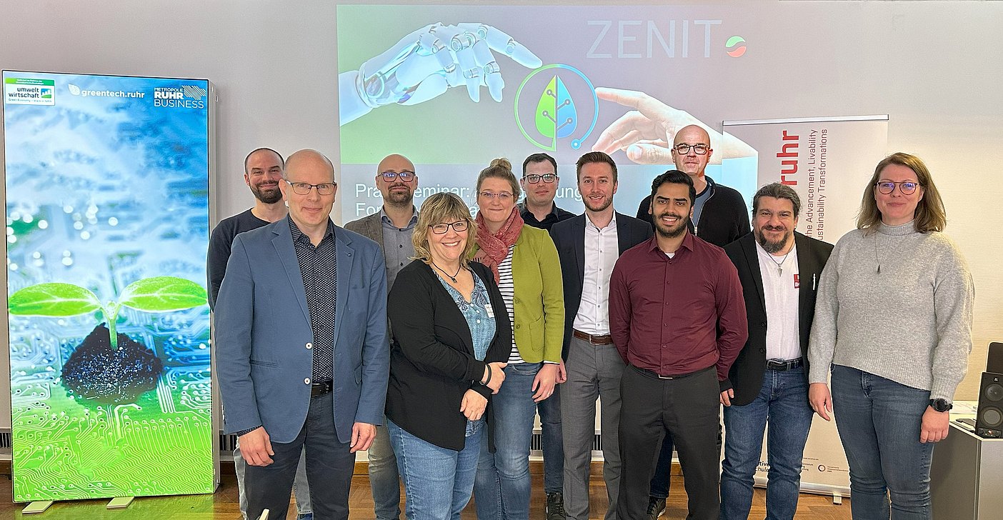 Gruppenbild des Fördermittel Workshops mit ZENIT in Essen